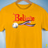 Believe Asexual Pride Jingle Bell Premium Unisex T-Shirt - Gold
